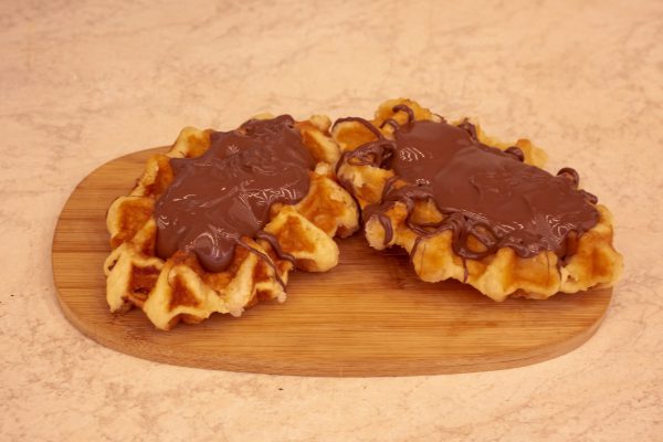 Wafel deluxe met chocolade nutella 1 stuk